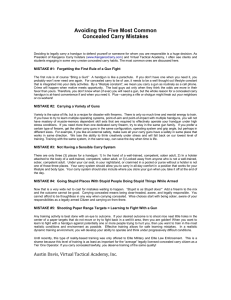 Avoiding the Five Most Common Concealed Carry Mistakes