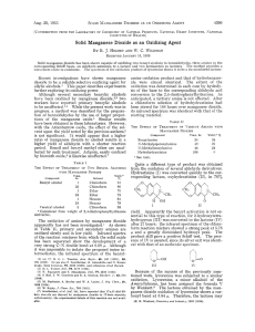 Solid Manganese Dioxide as an Oxidizing Agent