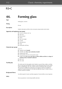 44. Forming glass