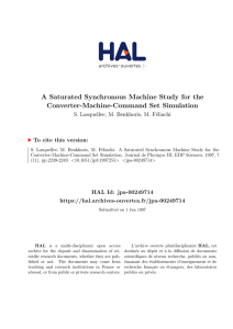 A Saturated Synchronous Machine Study for the Converter