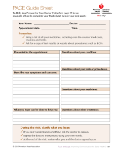 PACE Guide Sheet - American Heart Association