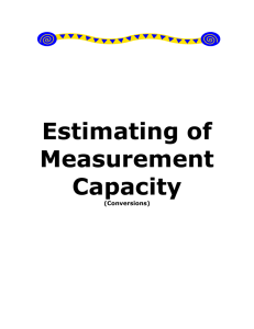 Estimating of Measurement Capacity