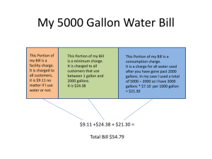 My 5000 Gallon Water Bill