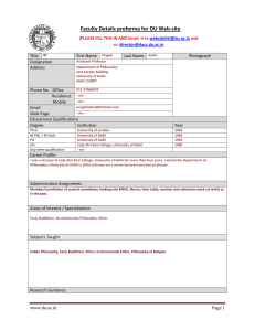 Faculty Details proforma for DU Web-site
