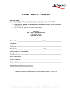 chairmat warranty claim form