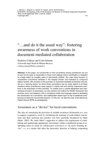 “…and do it the usual way”: fostering awareness of work