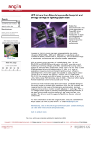 LED drivers from Zetex bring smaller footprint and energy