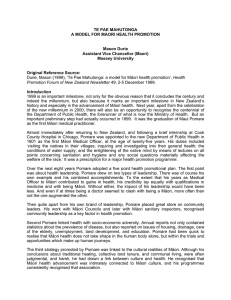 Te Pae Mahutonga: Maori Health Promotion Model