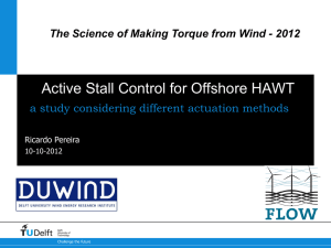 Active Stall Control for Offshore HAWT