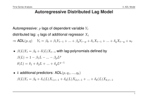 Autoregressive Distributed Lag Model