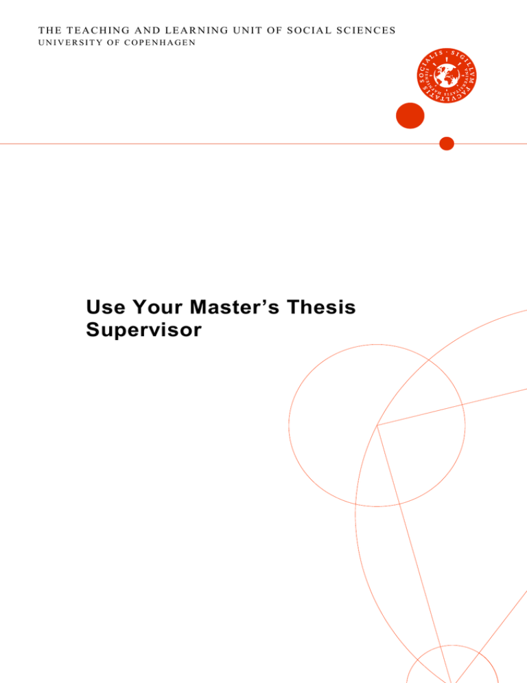 supervisor in a thesis