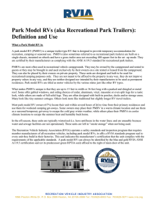 Park Model RVs - The Recreation Vehicle Industry Association