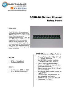 GPRB-16 Sixteen Channel Relay Board - Surveillance