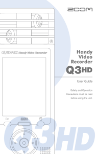 Q3HD Handy Video Recorder User Guide