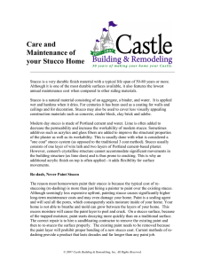 Care and Maintenance of your Stucco Home