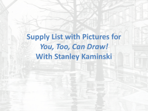 Supply List with Pictures for You, Too, Can Draw! With Stanley