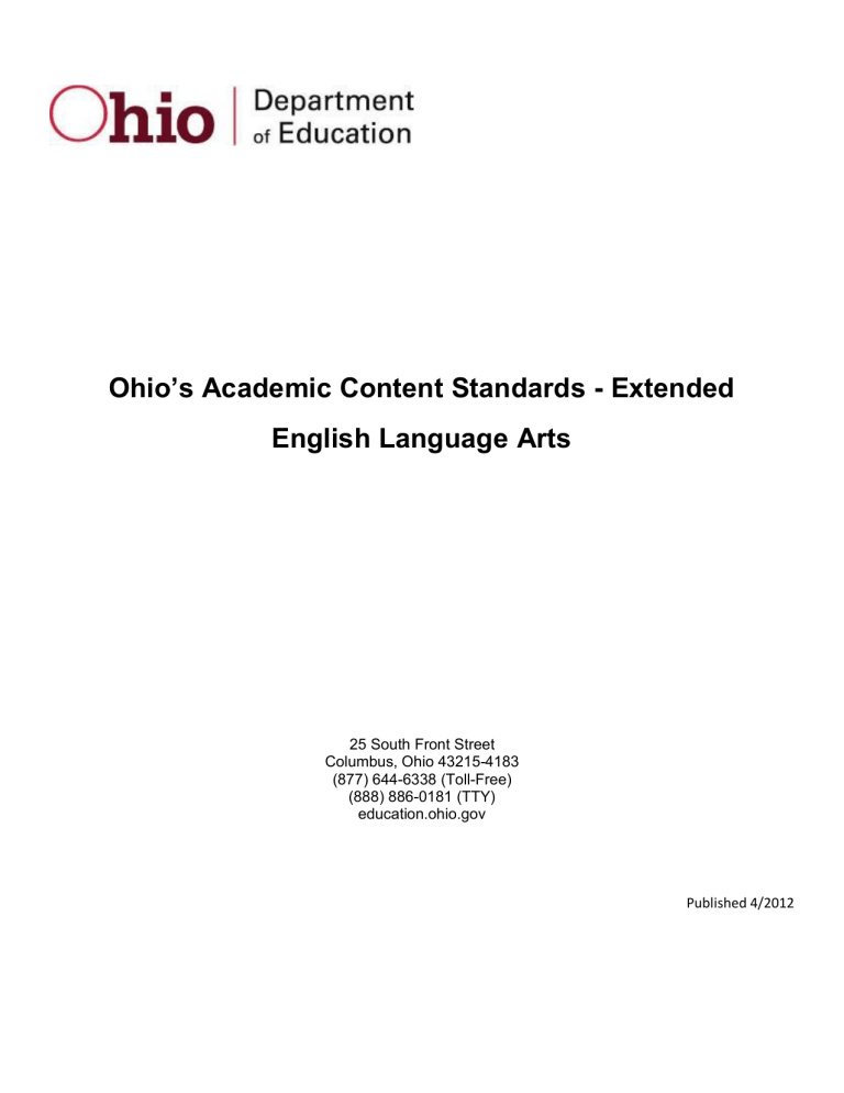 Ohio Academic Content Standards