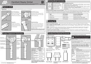 Feiyu G4 3-Axis Handheld Steady Gimbal - Manual