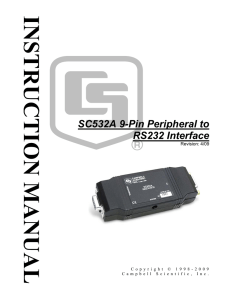 SC532A 9-Pin Peripheral to RS232 Interface