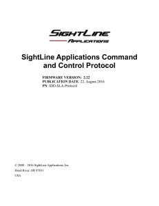 SightLine Command & Control Protocol Specification