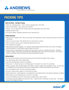 packing tips - Andrews Moving