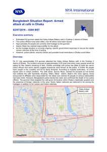 Bangladesh Situation Report: Armed attack at café in Dhaka