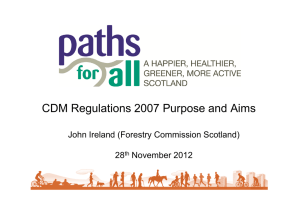 CDM Regulations 2007 Purpose and Aims