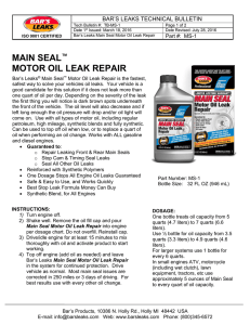 Transformer oil leaks
