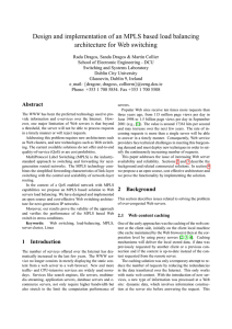 Design and implementation of an MPLS based load balancing