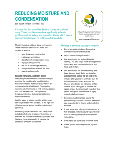 reducing moisture and condensation