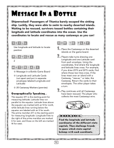 Message in a Bottle Game: Geography & Coordinates
