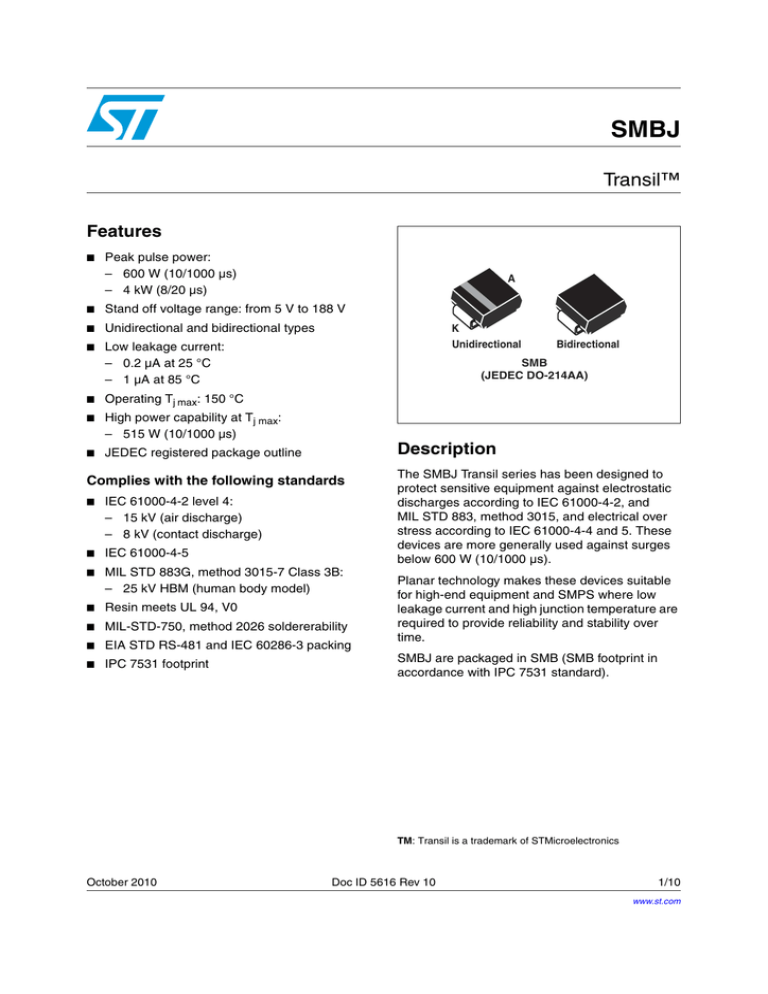 Datasheet Stmicroelectronics