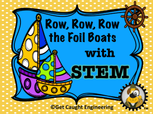 Row, Row, Row the Foil Boats - Montville Township Public Schools