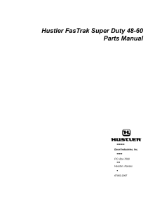 Hustler FasTrak Super Duty 48-60 Parts Manual