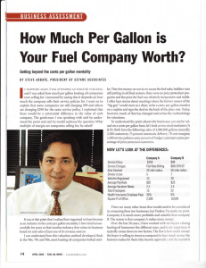How Much Per Gallon is Your Fuel Company Worth?