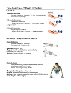 Three Basic Types of Muscle Contractions