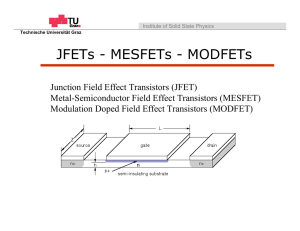 Transistor JFET, MESFET, MODFET: Principi e Applicazioni