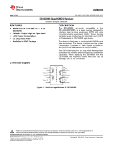 DS14C89A Quad CMOS Receiver (Rev. C)