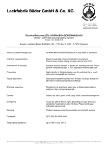 Technical data sheet (8 / 2016) - Bäder