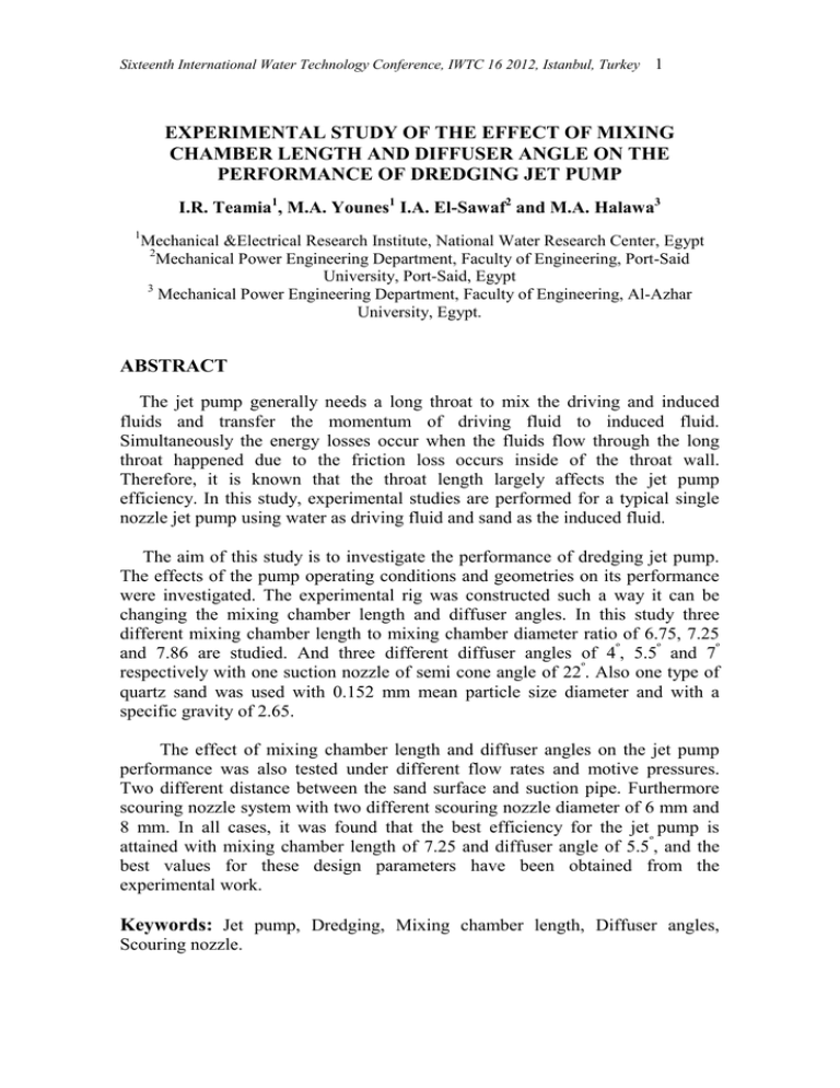 Experimental Study of the Effect of Mixing Chamber Length