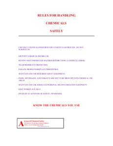 rules for handling chemicals safely