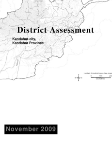 Kandahar District Assessment: City, Province, November 2009