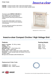 Insect-a-clear Compact Circline / High Voltage Grid UK MADE
