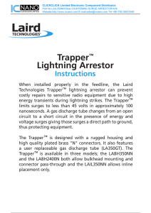 Trapper™ Lightning Arrestor Instructions