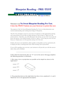 Blueprint Reading - PRE-TEST