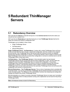 Chapter 5 - Redundant ThinManager Servers