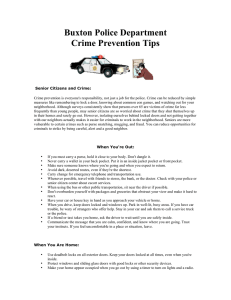 Crime Prevention Tips