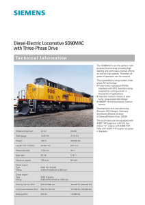 Diesel-Electric Locomotive SD90MAC with Three