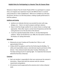 Helpful Hints for Participating in a Heavier Than Air Season Show