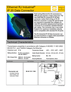 Ethernet RJ Industrial® IP 20 Data Connector